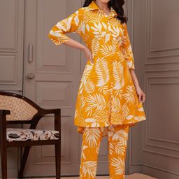 BAESD Printed Pure Cotton Tunic With Trousers Co-Ords-image-6