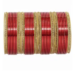 ZULKA Set Of 48 CZ Stone Studded Bangles-picture-41