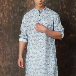 Melange by Lifestyle Men Geometric Thread Work Kurta-picture-31