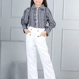 Cutiekins Girls Printed Shirt with Trousers-image-89