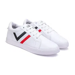 PENNEN Men Striped Round Toe Lace-Ups Sneakers-image-46