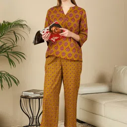 July Women Printed Pure Cotton Night suit-image-68