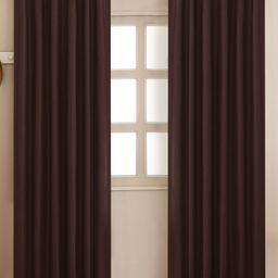 HOMEMONDE Brown 2 Pieces Black Out Window Curtains-image-52