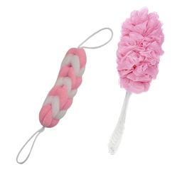 CareDone Set of 2 Soft Back Scrubber Loofah With Long Handle Loofah image 1