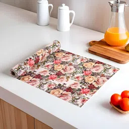 Kuber Industries Pink & Yellow Printed Shelf Liner Organisers-35