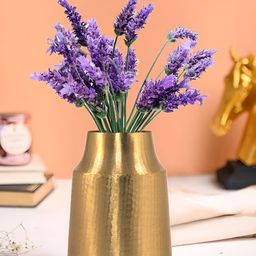 Metalsmith Textured Cylindrical Shaped Metal Flower Vase-image-80