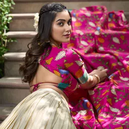 A TO Z CART Printed Ready to Wear Lehenga & Unstitched Blouse With Dupatta image 2