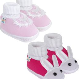 NESKA MODA Pink Cotton Booties-image-51
