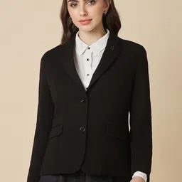 Allen Solly Woman Notched Lapel Single-Breasted Formal Blazers-picture-51