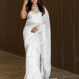 VILLE FASHION Ethnic Motifs Zari Art Silk Kanjeevaram Saree-50