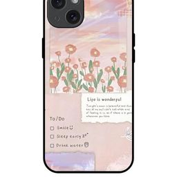 QRIOH Floral Printed iPhone 15 Plus Back Case Mobile Accessories-image-38