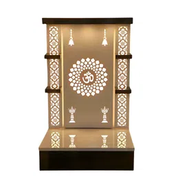 DZYN Furnitures Jyoti Sthambh Brown Wooden Floor Pooja Temple-25