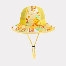Little Surprise Box LLP Kids Printed Lion Breathable Net Sun Hat With Adjustable Strap-53