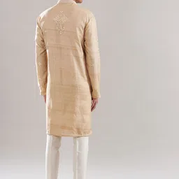 ASUKA Men Ethnic Motifs Embroidered Regular Thread Work Kurta with Pyjamas image 3
