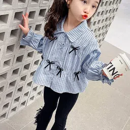 LULU & SKY Girls Striped Top with Trousers-image-79