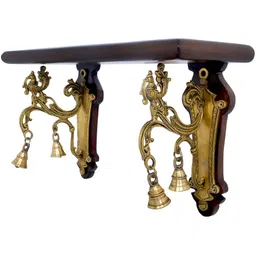 Exotic India Peacock Shelf with Bells-image-34