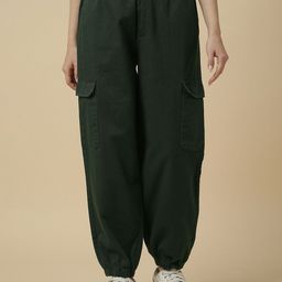 Allen Solly Women Joggers Mid-Rise Cotton Trousers-image-54