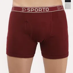 Sporto by Macho Men Pack Of 3 Cotton Mid Rise Trunks-picture-36