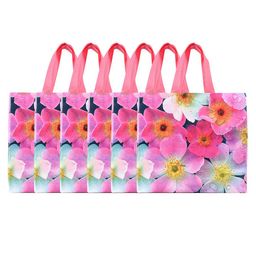 Kuber Industries Floral Printed Shopper Tote Bag-24