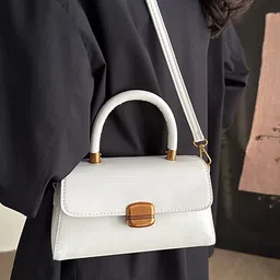 LULU & SKY PU Baguette Flap Front Sling Bag image 2