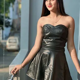 BAESD Leather Jacquard Bandeau Dress-picture-23
