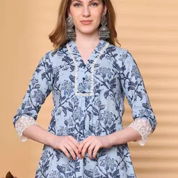 Roly Poly Floral Print Ethnic Cotton Top-image-41