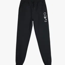 Koton Boys Graphic Printed Mid-Rise Joggers Track Pants-image-99