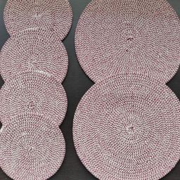 BulkySanta Multi 6 Pcs Round Table Placemats-image-36