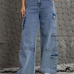 SASSAFRAS Women Comfort High-Rise Mildly Distressed Light Fade Jeans-image-39