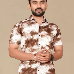 Metronaut Men Spread Collar Abstract Printed Elastane Casual Shirt-image-22