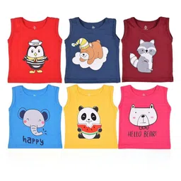 Kwitchy Unisex Pack of 6 Graphic Printed Round Neck Cotton T-shirts-3