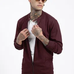 SHOWOFF Men Solid Mandarin Collar Sweatshirt-image-53