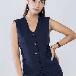 D'Almirah V Neck Slim-Fit Waistcoat-picture-47