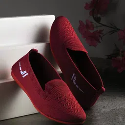COGS Women Woven Design Flyknit Slip-On Sneakers-image-82