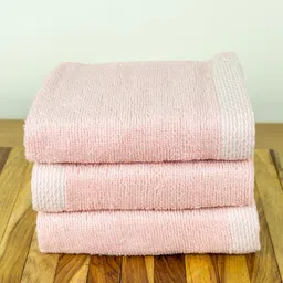Myntra Elegant Homes 3Pcs Peach-Colored Organic Bamboo 550 GSM Face Towels-image-61