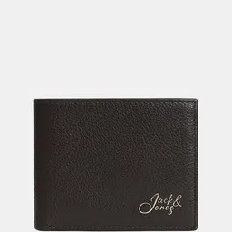 Jack & Jones Men Colourblocked Textured Leather Two Fold Wallet-picture-39
