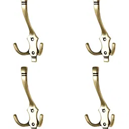 IndianShelf Gold Toned 4 Pieces Brass Modern Door Hangers Wall Hooks-image-84