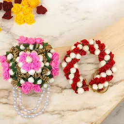 Gadinfashion Women Pack Of 2 Bridal Flower Juda Mogra Gajra Bun-89
