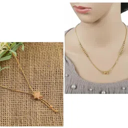 NINAMAAYRA Gold-Plated Brass Artificial Stones & Beads Mangalsutra-picture-40