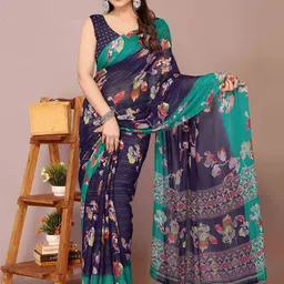 KALINI Floral Printed Zari Daily Wear Saree-picture-51