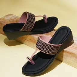 Froh Feet Women Round Toe Embellished Wedge Sandals-picture-30