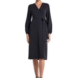 BCBG V-Neck Formal Wrap Midi Dress-image-65