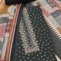 Soch Printed Linen Unstitched Dress Material-image-4