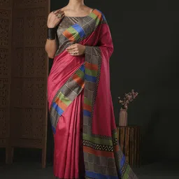 Mitera Bagh Silk Blend Dabu Saree-43