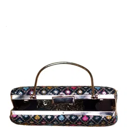 ARTKLIM Floral Embroidered Thread Work And Sequinned Box Clutch image 4