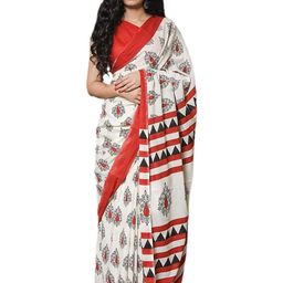 Pinkcity Trade World Cream Pure Cotton Ikat Sarees-picture-48