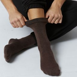 Kosha Men Pack Of 4 Checked Merino Wool Crew Length Socks-8