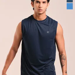 EAZY Pack Of 3 Round Neck Dry-Fit Tank Vests EZ_QDRN_BLUEC_NAVY_IBLUE_S-picture-40
