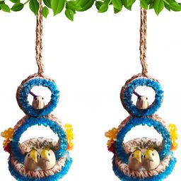 The Shine Store Blue Jute Wall Decor-image-75