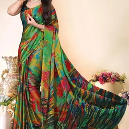SUPERLAXMI Pure Chiffon Saree-image-23